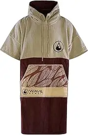 [WAVE HAWAII] Bathing Poncho for Men and Women, Size L, 170-200 cm, 100% Cotton Surf Poncho, Adult, Velour & Terry Towel with High Water Absorption, Changing Aid for Beach, Adults