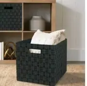 Better Homes & Garden™ ~ TRIPLE STRIPE GEO ~ 12.75" ~ Fabric Storage Cube/Bin