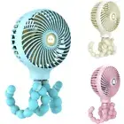 Flexible Cooling Fan Tripod 3 Speed USB Rechargeable Clip On Baby Stroller Bike