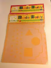 EK Border Buddy lot 1 BB3 GEO and 1 Checkerboard Template scrapbook 12 X 12 BNIP