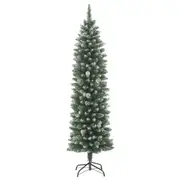 Artificial Slim Christmas Tree With Stand 150 Cm Pvc Seasonal Decorations