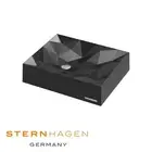 Sani Quartz Bathroom Basin Vanity Sink - Counter Top - Kristall - 550mm Black