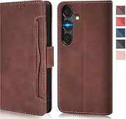 Leather Case for Samsung Galaxy A35 Case Foldable Mobile Phone Case for Samsung A35 Mobile Phone Flip Case Cover A35 Protective Case 360 Degree Shockproof Premium Flip Case Card Slot 5G/6.6 Inches