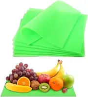 DBOO 6pcs Refrigerator Liners 15 x 12 Inches Life Extending Fruit & Vegetable Crisper Drawer Liner Washable Reusable Fridge Refrigerator Mat Food Life Extender Mats for Fruit and Veggies