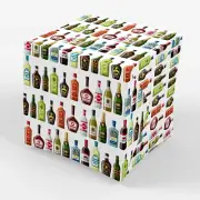 Beer Bottles Wrapping Paper Gift Wrap Men - Folded Flat 30 X 20 Inch - 3 Sheets