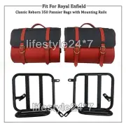 For Royal Enfield "Leather Pannier Bags & Mounting D12" For Classic Reborn 350 (for: Royal Enfield)