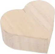 [Yosoo] Handcrafted Wooden Storage Box Heart Shaped Jewelry Box Container Organizer Portable