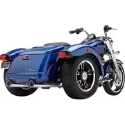 Cobra 6300 Chrome 4" Freewheeler Slip-on Mufflers for Harley FLRT Threewheeler
