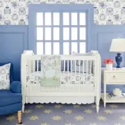 Caitlin Wilson Blue Royal Crest Pre-pasted Wallpaper Double Rolls Baby Nursery