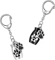 INOOMP 2pcs Pet Ash Urn Key Chain Durable Dog Ash Container Keepsake Pendant Lightweight Memorial Ornament for Convenient for Remembrance