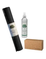 [Jade Yoga] Harmony Mat And Yoga Block + Plant Based Wash 8 Oz Starter Kit in Multi