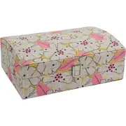 LVD Summer Linen/MDF 22cm Jewellery Box Accessory Organiser Storage Rectangle