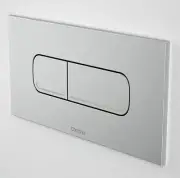 Caroma INVISI SERIES II OVAL DUAL FLUSH PLATE & BUTTON 210x110mm Metal SATIN