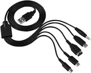5 In 1 Charger Cable Fit For Nintendo Ds, 47. 2in Dsi Charger Cable Fit For Nintendo Usb Charging Lead Multi-Function Design Compatible with Nintendo NDS Ll XL 3DS Wii U PSP