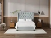 My Style Winged Headboard & Slimline Base - Double / Duckegg / Standard Base