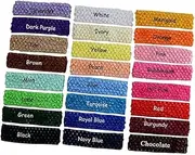 COOPHYA Girls Hair Accessories 24pcs Crochet Hairbands Elastic Headbands for Boys and Girls Stretchable and Comfortable