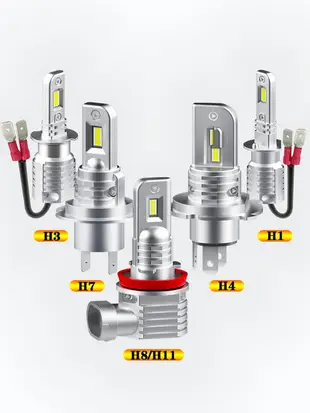 【新店鉅惠】全新汽車LED大燈霧燈h3一體h4改裝h7車燈h11h8燈泡h1無線超亮強光