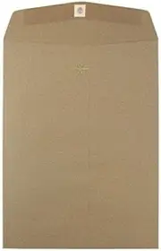 LUXPaper 9 x 12 Open End Envelopes | Clasp | Grocery Bag Brown | 70lb. Text | 100 Qty