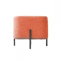 在飛比找Yahoo奇摩購物中心優惠-hoi! 時尚棉麻方型椅凳 橘紅色 (H014226041)