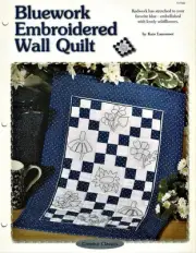 Bluework Embroidered Wall Quilt Creative Scrap Pieced Quilt Pattern Leaflet