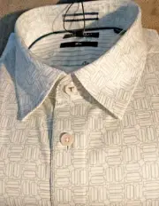 NWT Ted Baker men's size 2(Small)long sleeve button down shirt Abstract Shapes G