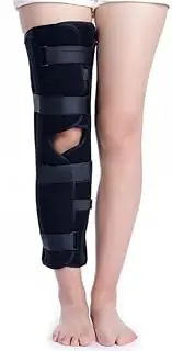 Knee Immobilizer Secure Comfort Knee Brace & Stabilizer for Recovery,Knee Fractures,Instability,Meniscus Tear,Arthritis,Displacement & Post Surgery Recovery (L)