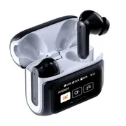 Laser Earbuds with Touchscreen Case Bluetooth ANC ENC Noise Cancelling Black