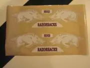 ARKANSAS RAZORBACKS FULL SIZE FOOTBALL HELMET DECALS & BUMPERS