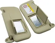 Vexilon A Pair Car Sun Visor, for Toyota, for Corolla 2014-2017, with A Make-up Mirror Auto Accessories Beige Car Sun Visor