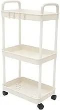 DINHEAROM Movable Rolling Storage Cart Multi Purpose Organizer Shelf for Kitchen Office and Home Material Easy to Move Space Saving Design for Spice