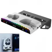 Wall Mount Charging Dock with RGB Light for PS5/PS5 Slim Game Console Controller