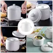 Bird Nest Cup Steam Bowl with Lid Casserole Pot Ceramic Stew