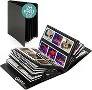 Photo Booth Frames - Photo Booth Album For 2x6 Inch Photo Strips Wedding Album 2 x 6 Bookmark Holder 26 Pages 104 Photos (1 Pack, Black)