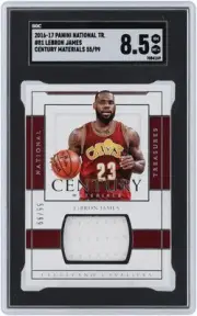 LeBron James Cavaliers 2016-17 Panini National Treasures #81 #/99 SGC 8.5 Card