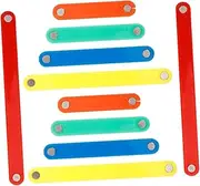 ERINGOGO 10Pcs Magnetic Geometric Shapes Tiles Math Learning Tool for Building Triangles Squares Enhancing Creativity Logical Thinking for Home School Use