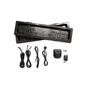 EU License Plate Car License Plate Shutter Car Number Roller Shutter Cover Remote Hide Cover Shutter Frame 2PCS Black