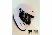 White Snell 2015 No Air or Side Air Helmet w Tear off Post and Hans Ready XXS XS