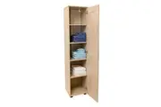 Nova Single Door Tall Cupboard Tallboy Storage Cabient - Light Sonoma Oak