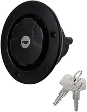 Water Inlet Fill Dish Hatch Lock, Water Inlet Leak Proof Motorhome Easy Install Retrofit with Keys Caravan Locking Gravity Filler Cap for RV CamperTrailer Cars
