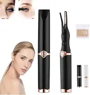 Heated Eyelash Curler, Electric Eyelash Curler for Instant Glam, Heated Lash Curler, Portable Mini USB Rechargeable Finalize Eyelash Tool,Blink & Dazzle,24 Hours Long Lasting, 3 Heat Modes (Black)
