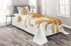 Unicorn Quilted Coverlet & Pillow Shams Set, Unicorn and Fairy Art Print