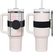 Magnetic Phone Holder Strap with Metal Ring for Yeti, Stanley, and Hydro Flask Cup Tumbler, Adjustable Phone Holder for Universal Phone Using in Gym, Shopping, Walk, etc