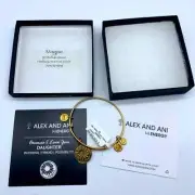 Alex and Ani because I love you daughter 2014 gold sunflower NIB bracelet