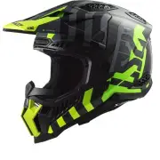 Mx703 C X-Force Barrier H-V Yellow Green Offroad Helmet