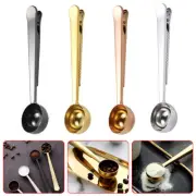 Stainless Steel Coffee Scoop With Clip Multifunction Coffee Tea Measuring Spoon
