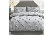 Giselle Bedding Quilt Cover Set Diamond Grey Super King