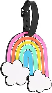 minkissy Travel Rainbow Luggage Tag Cute Boarding Tag for Suitcases Baggage Identifier for Business Leisure Trips Distinctive Travel Accessory for Easy Luggage Recognition
