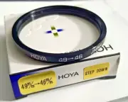 Hoya 49-46mm Step-Down Stepping Lens Filter Adapter Ring 49mm-46mm 49mm-46 49-46