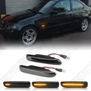 2x LED Side Marker Turn Signal Lights Dynamic Flowing Light For BMW 3Series E46