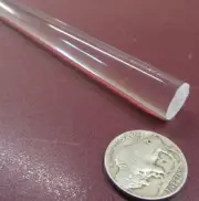 Acrylic Extruded Round Rod, Clear .500" (1/2") Dia x 6 Ft Length, 5 Units, 30 Ft